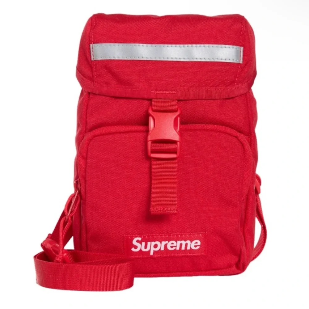 NWT 3 LOT FW24 SUPREME BLUE/BLACK/RED REFLECTIVE BOX LOGO CORDURA CAMERA BAGS